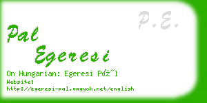 pal egeresi business card